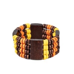 Paparazzi Aruba Attire Multi ✧ Wood Stretch Bracelet
